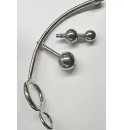 Triple Ball Anal Hook With Double Cock Ring